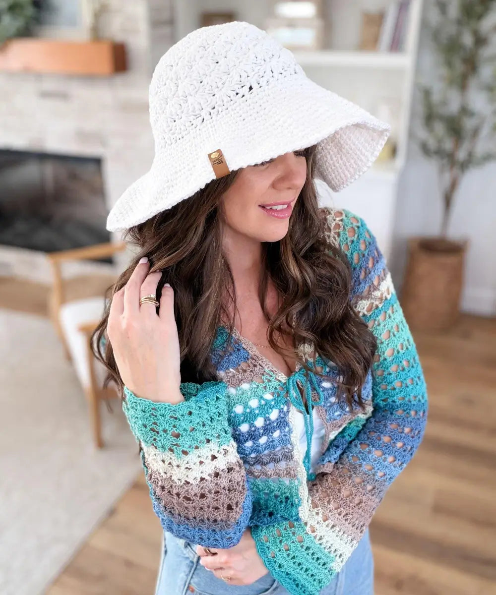 The Solara Sunhat - Easy Shell Stitch Crochet Pattern (Baby to Adult)