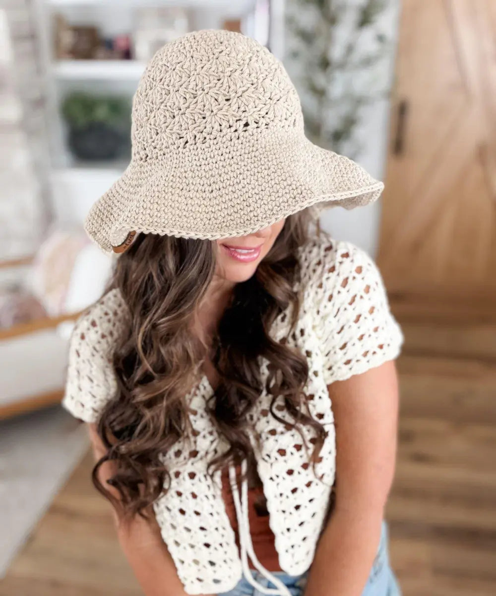 The Solara Sunhat - Easy Shell Stitch Crochet Pattern (Baby to Adult)