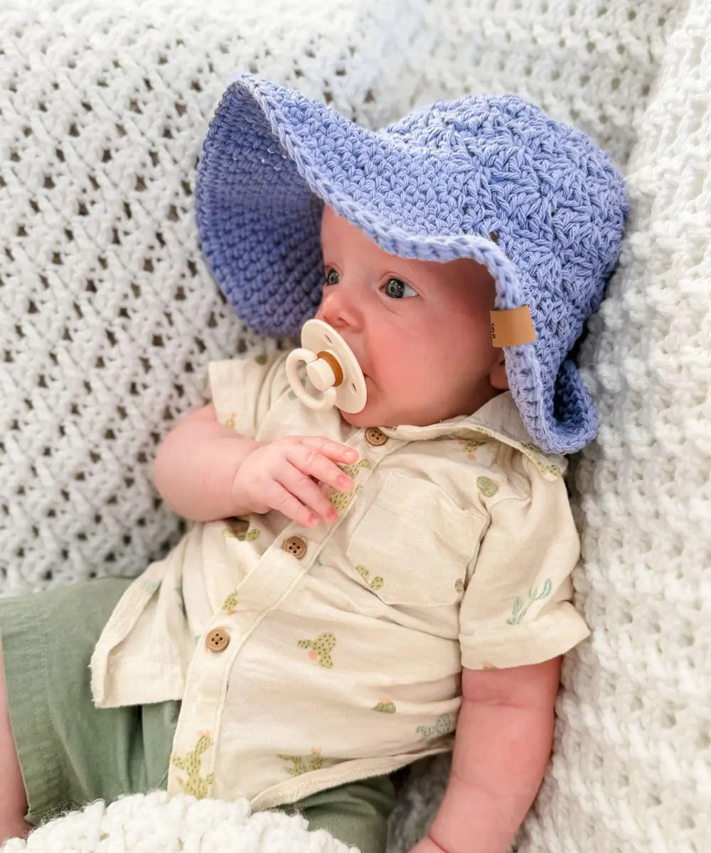 The Solara Sunhat - Easy Shell Stitch Crochet Pattern (Baby to Adult)