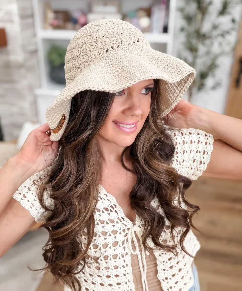 The Solara Sunhat - Easy Shell Stitch Crochet Pattern (Baby to Adult)