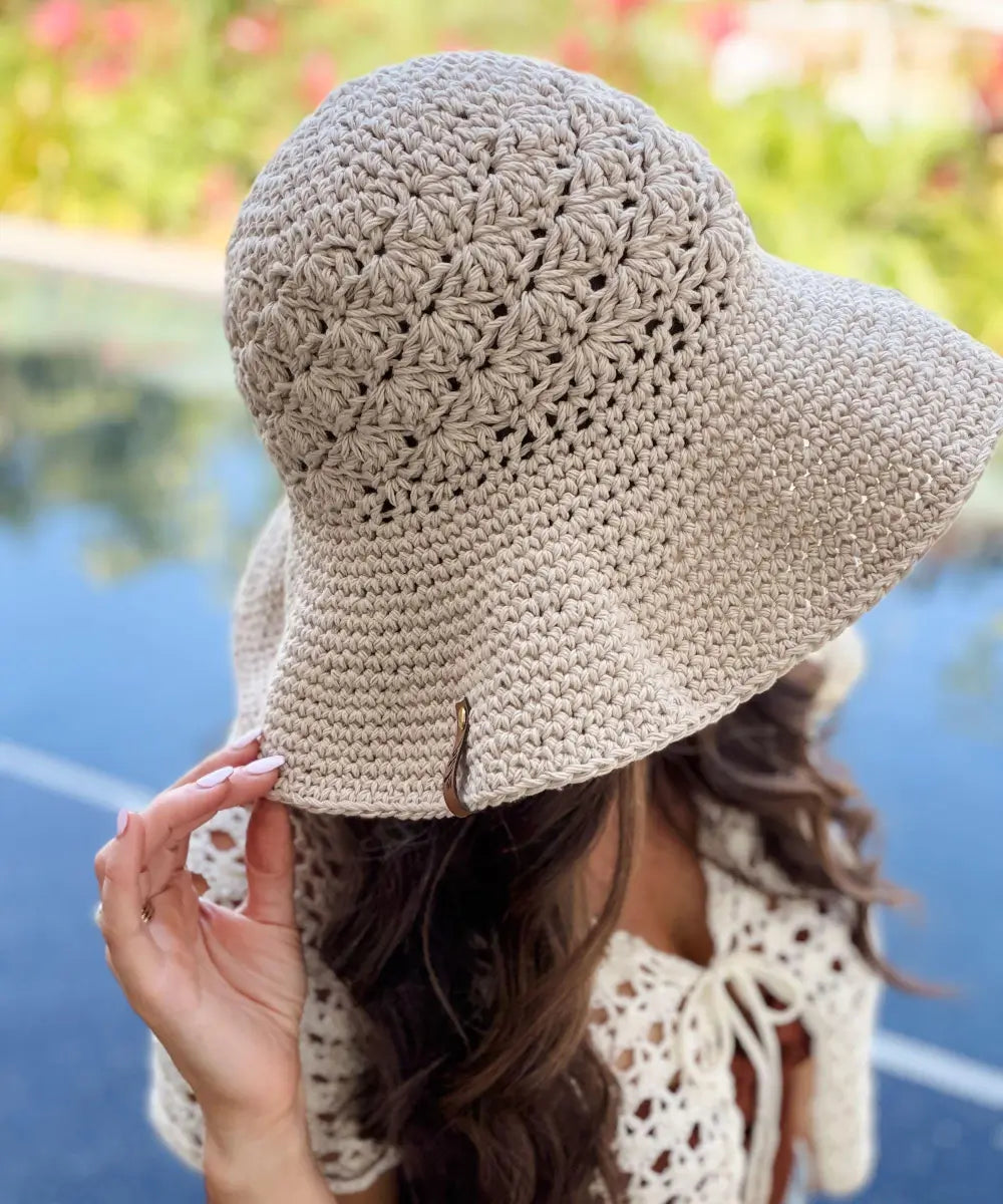 The Solara Sunhat - Easy Shell Stitch Crochet Pattern (Baby to Adult)